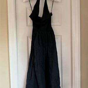 Elegant Black Halter Dress